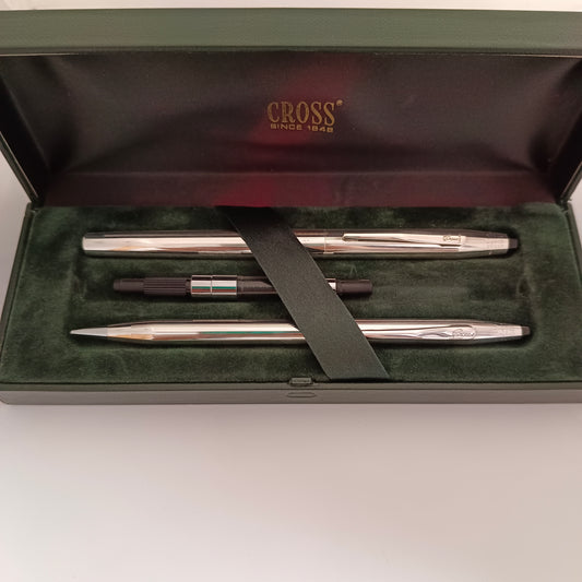 Cross Century Sterling Silver Fountain Pen & Mechanical Pencil Set