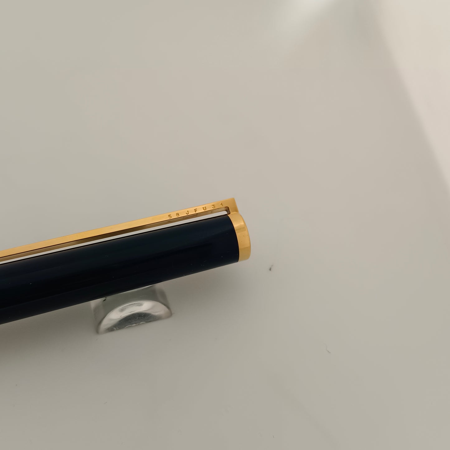 S.T. Dupont Blue Lacque de Chine Fountain Pen with Gold Trim