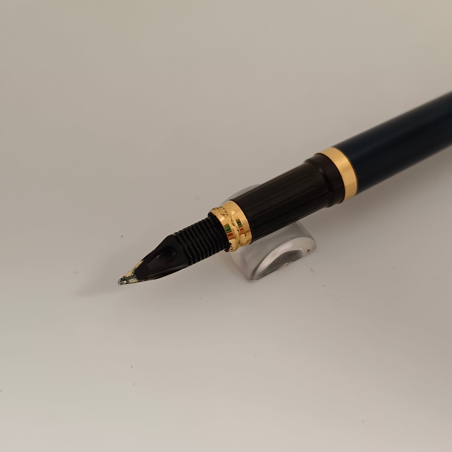 S.T. Dupont Blue Lacque de Chine Fountain Pen with Gold Trim
