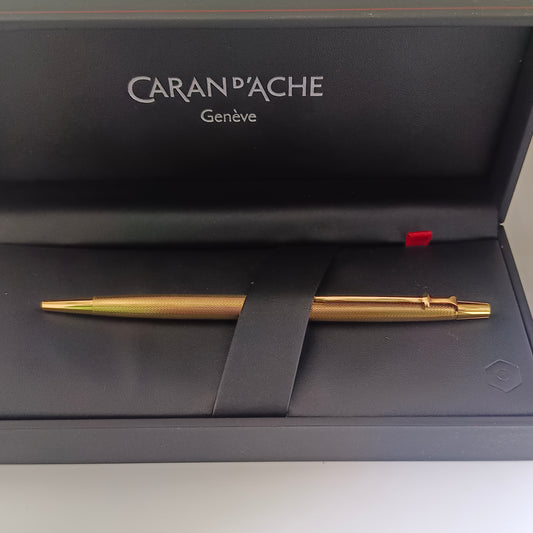 Caran d'Ache Swiss Madison Ambassador Gold Plated Barley Corn Ball Pen