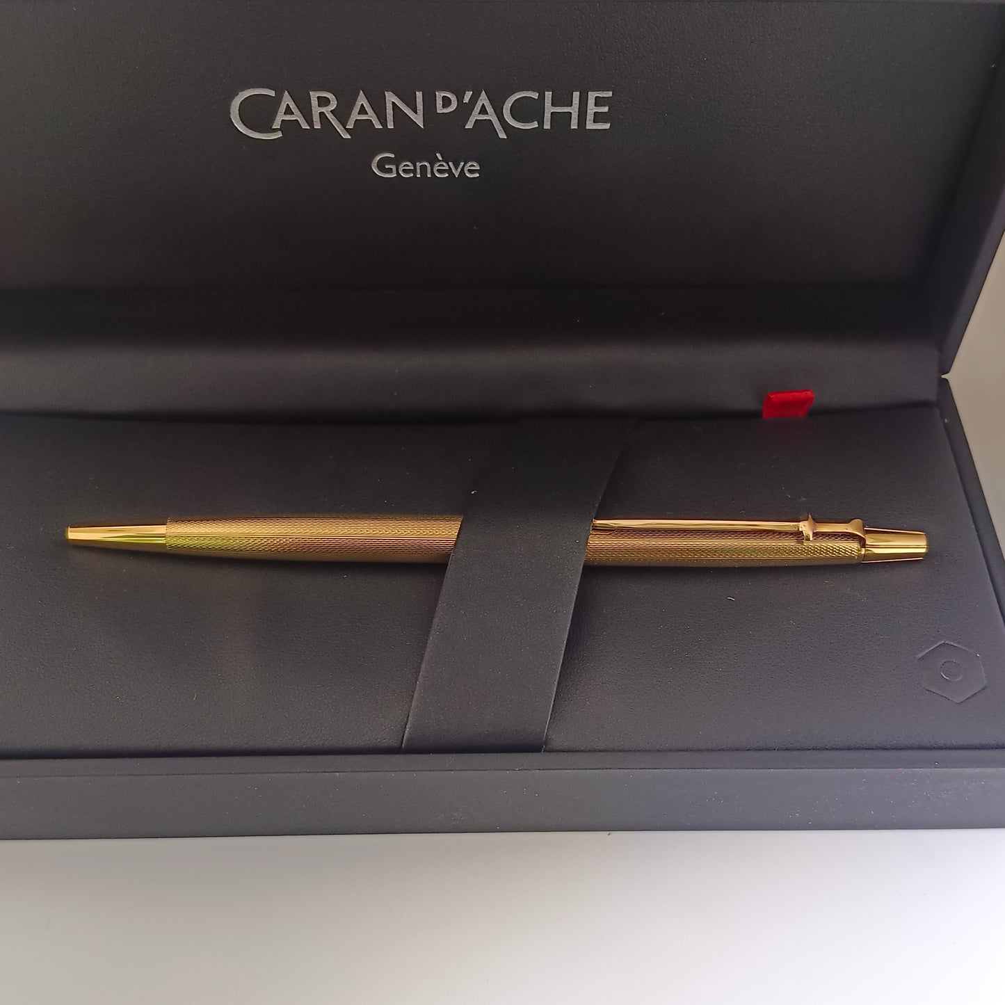 Caran d'Ache Swiss Madison Ambassador Gold Plated Barley Corn Ball Pen