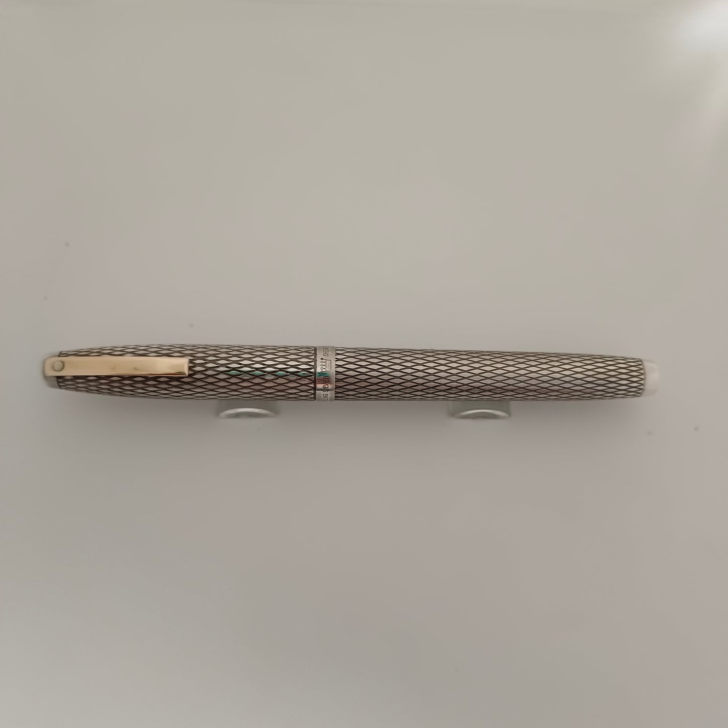 Sheaffer imperial sterling silver diamond pattern fountain pen