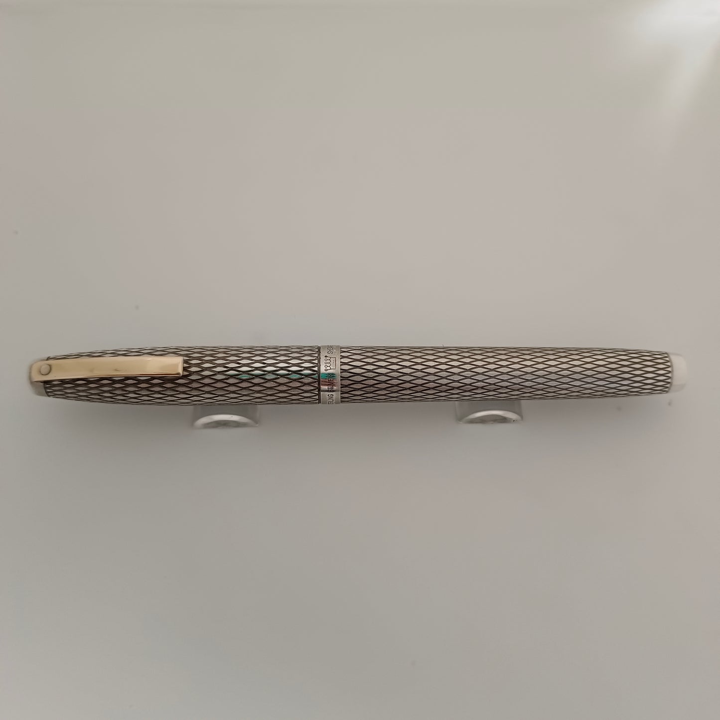 Sheaffer imperial sterling silver diamond pattern fountain pen