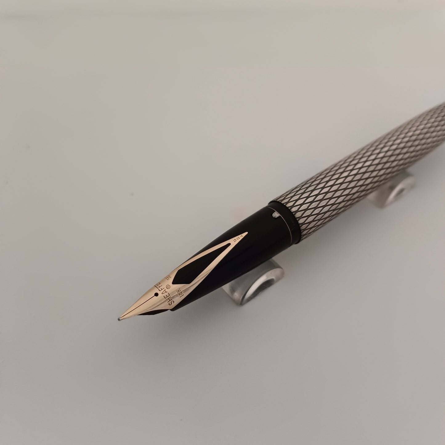 Sheaffer imperial sterling silver diamond pattern fountain pen