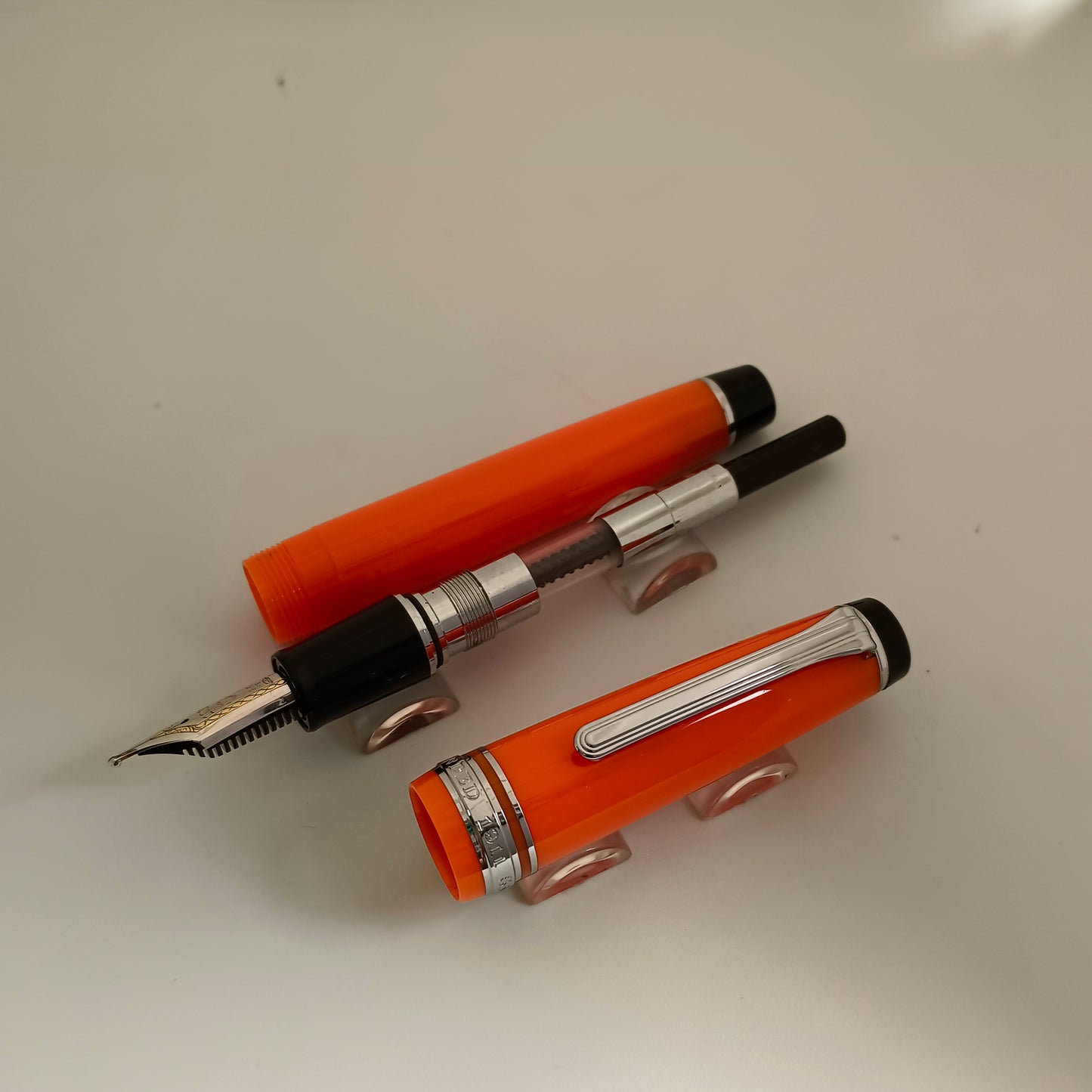 Sailor Professional Gear Orange 21k Gold Nib Fountain Pen