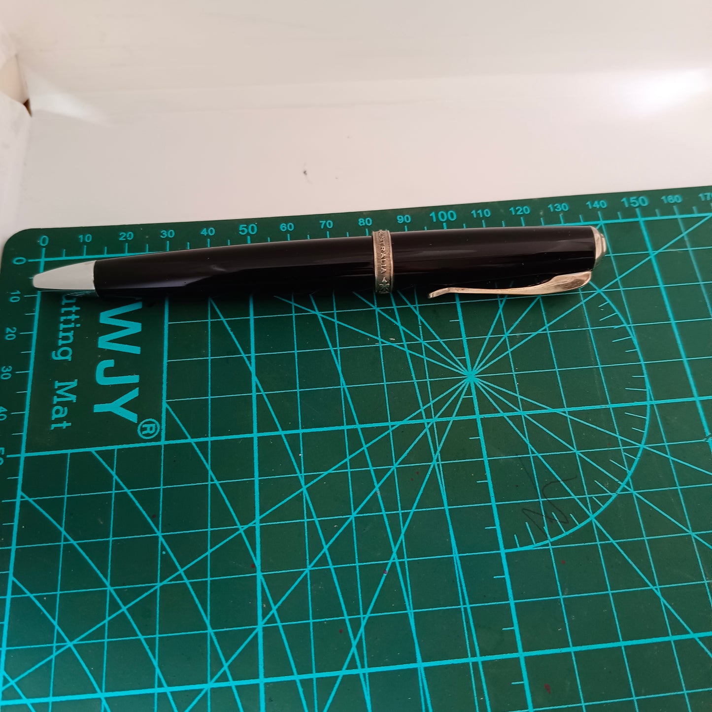 Curtis Black Resin Ballpen with Sterling Silver Appointment - Australia