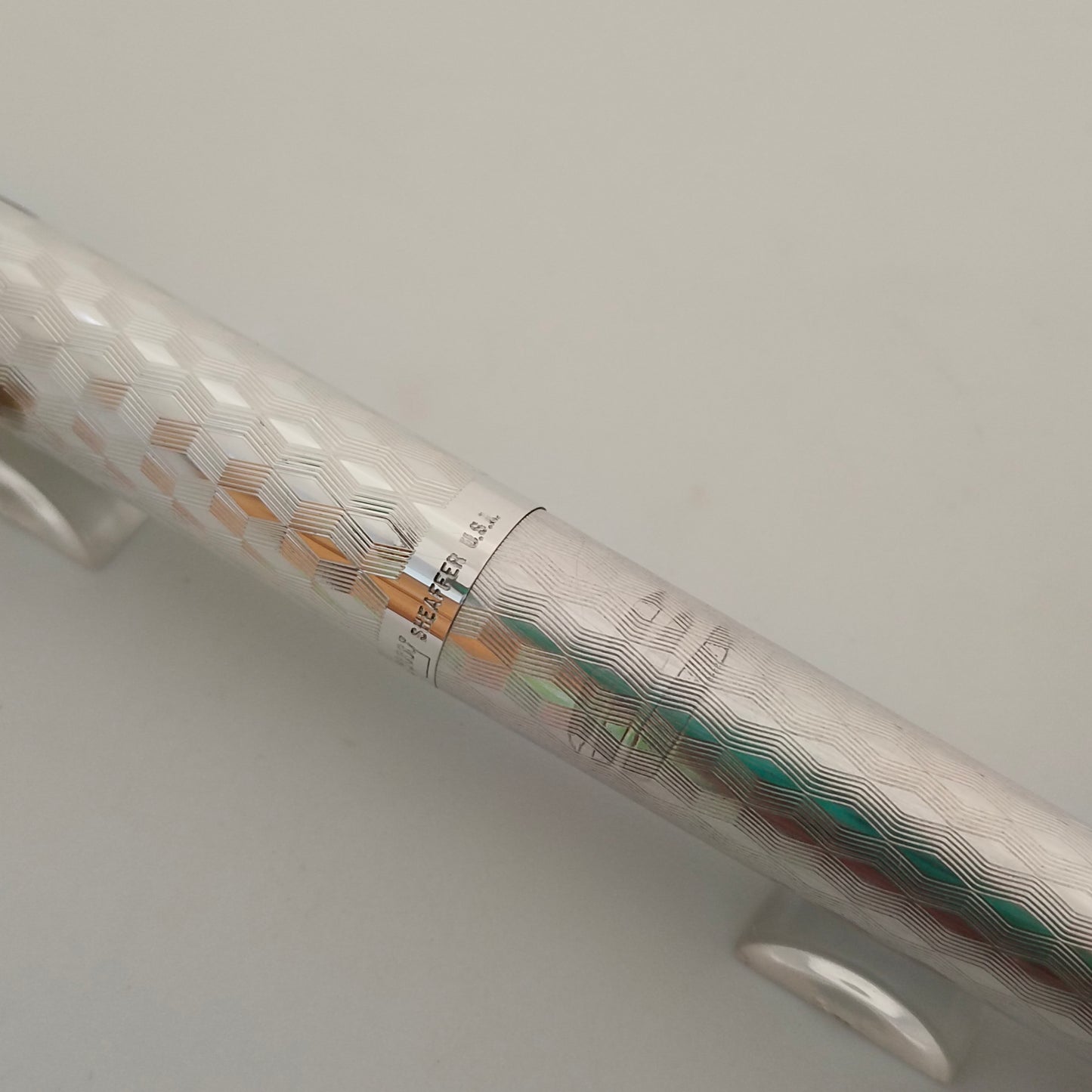 Sheaffer Imperial 834 Fountain Pen - Sterling Marquetry Pattern