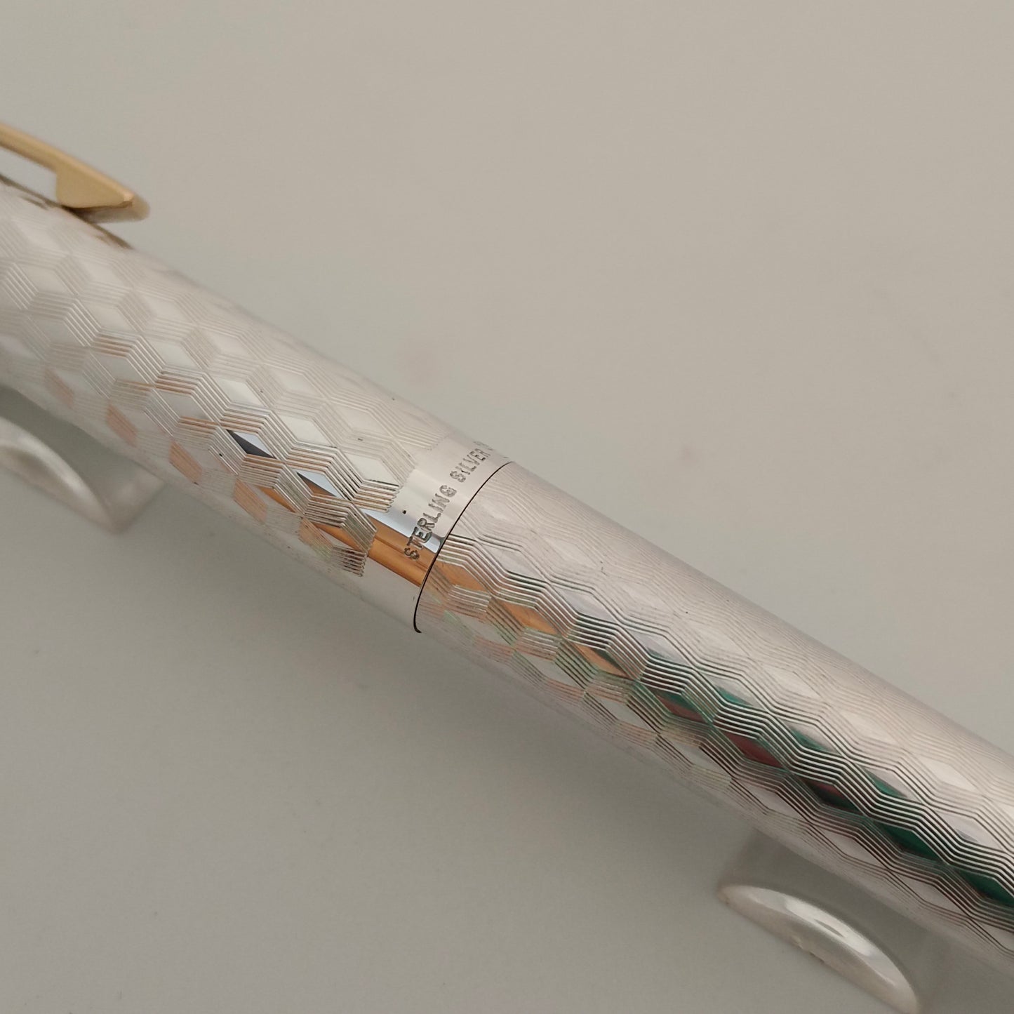 Sheaffer Imperial 834 Fountain Pen - Sterling Marquetry Pattern