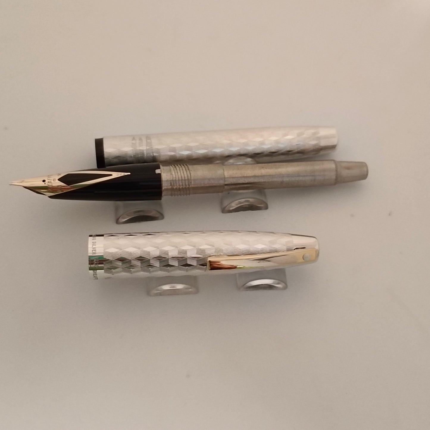 Sheaffer Imperial 834 Fountain Pen - Sterling Marquetry Pattern