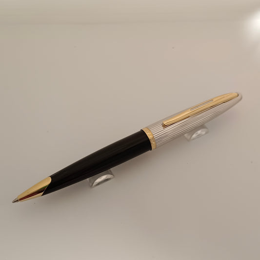 Waterman Carene Deluxe Black Gold Trim Ball Pen