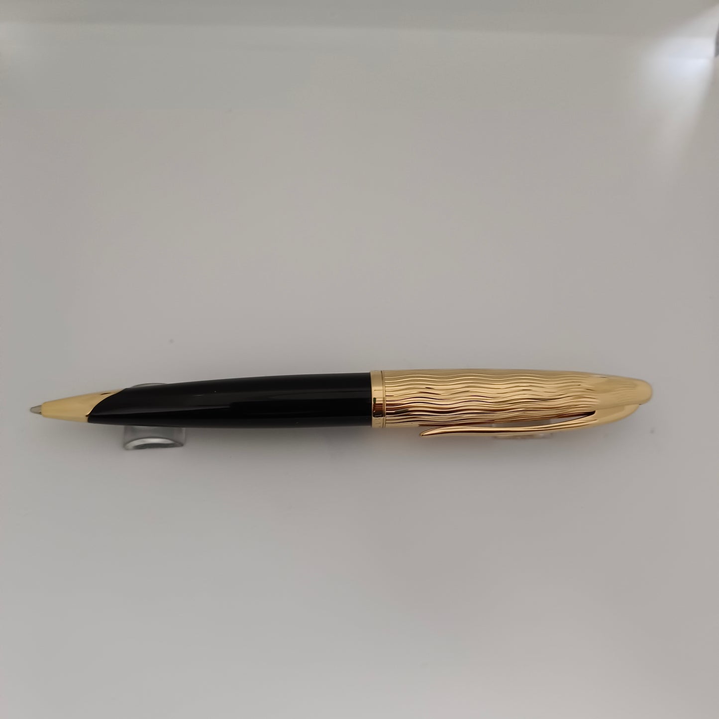 WATERMAN Carene Essential Black/Gold with Gold Trim Ballpoint Pen