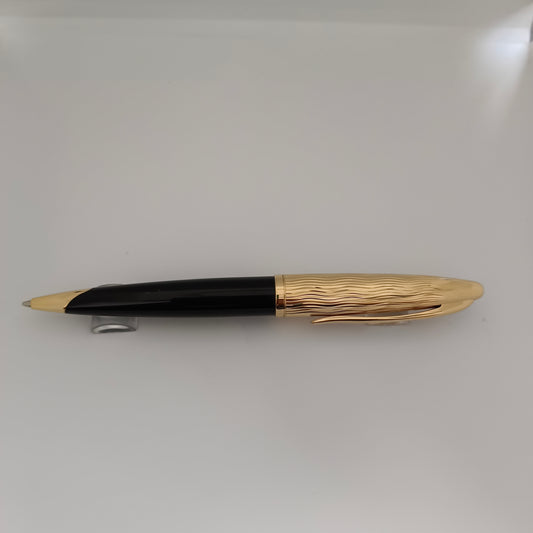 WATERMAN Carene Essential Black/Gold with Gold Trim Ballpoint Pen