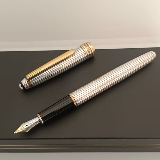 Montblanc Meisterstuck Sterling Silver Solitaire Fountain Pen