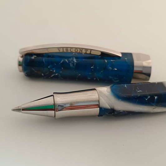 Visconti Opera Elements Blue Water Rollerball Pen - Made in Italy