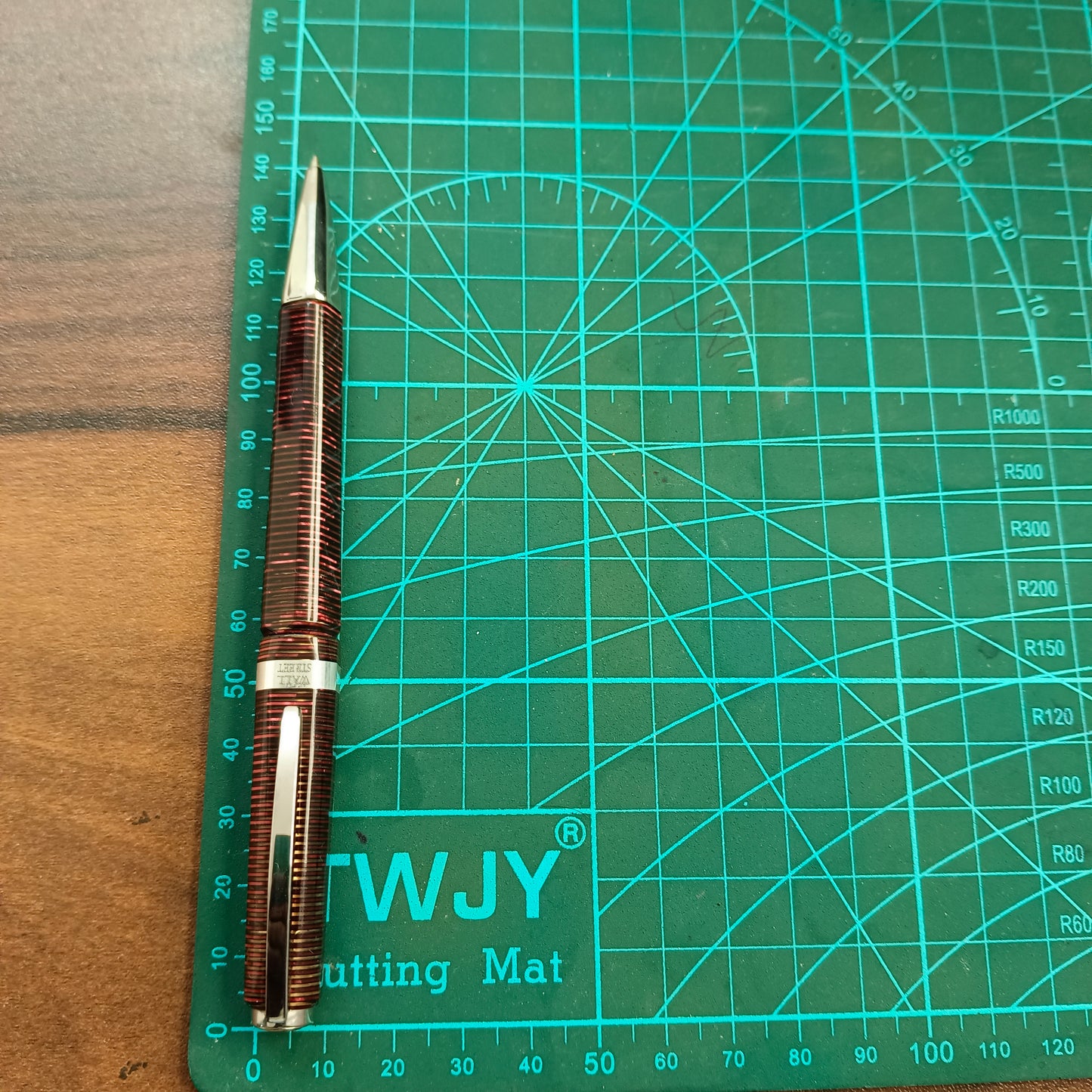 Visconti Wall Street Pearl Red Celluloid Ballpoint Pen