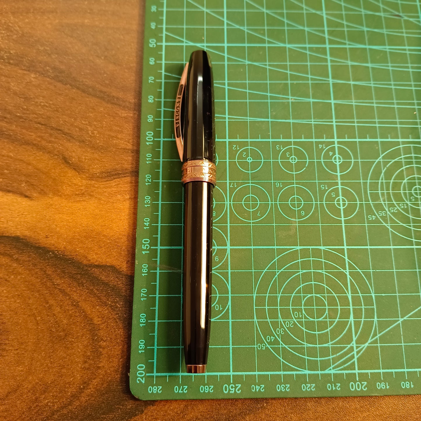 Visconti michelangelo Black Fountain Pen With Bronze Plated Trim - Italy