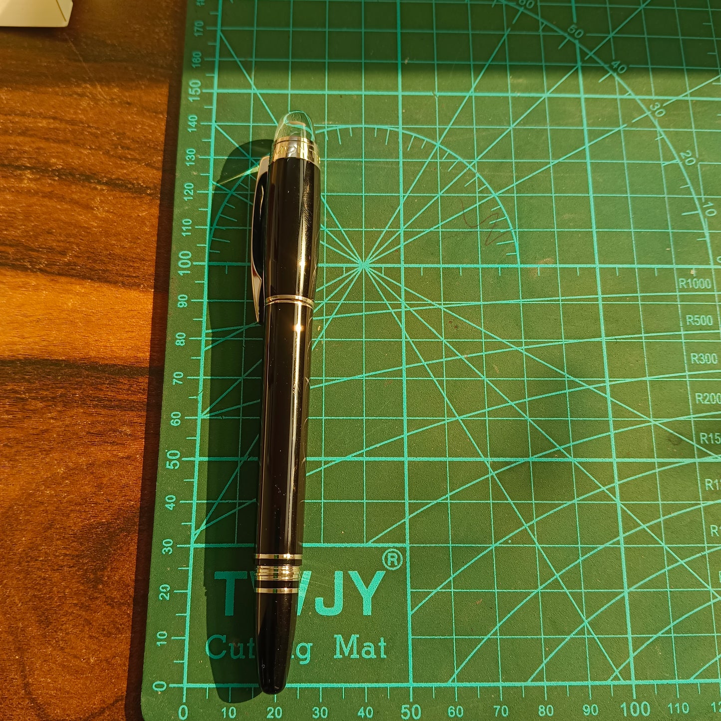 Mont Blanc Starwalker Black Rollerball Pen With Platinum Trim