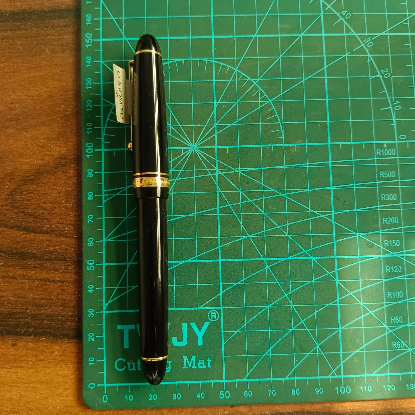 Pilot Custom 742 Black Fountain Pen - Gold Trim