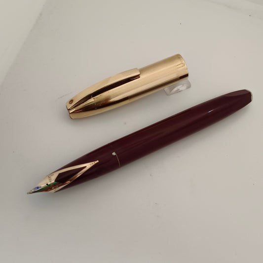 Sheaffer PFM V Burgundy Fountain Pen Made in USA
