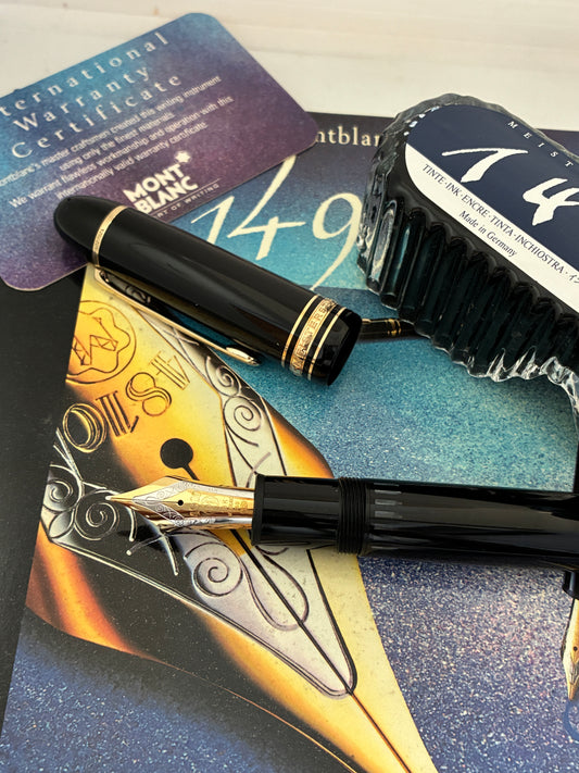 Montblanc Meisterstuck 149 Piston Filler Black Fountain Pen