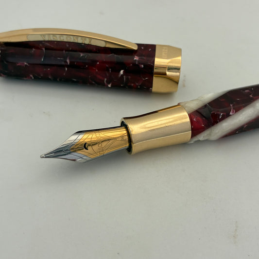 Visconti Opera Elements Red Fire Fountain Pen - Italy - Steel nib