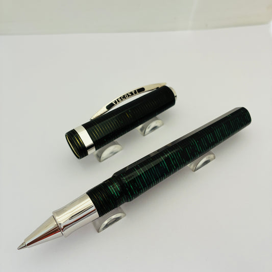 Visconti Wall Street Pearl Green Celluloid Rollerball Pen
