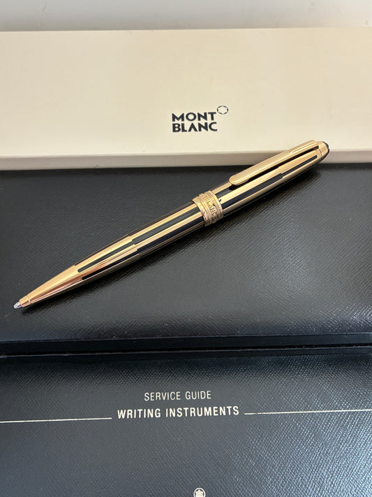 MONTBLANC Meisterstück Solitaire Black/Gold Stripe Ballpen - Germany
