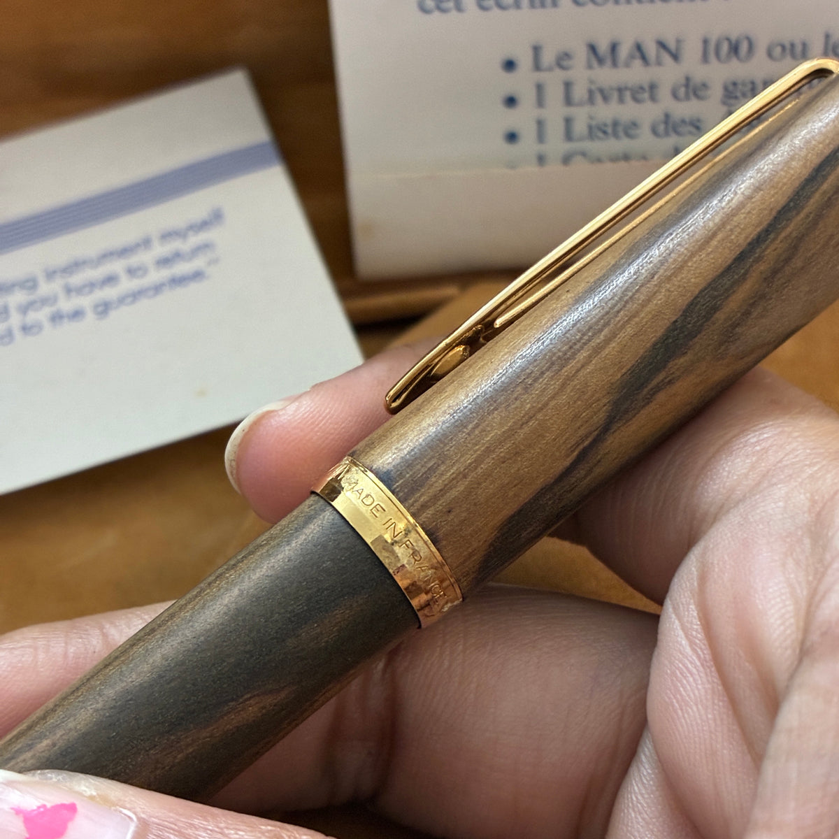 Waterman Le Man 100 Fontainebleau Fountain Pen - Olive Wood