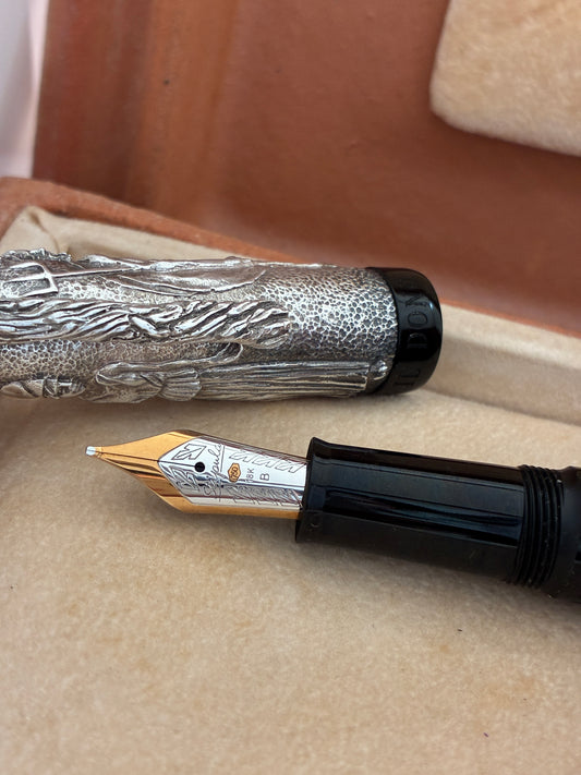 Stipula II Dono Ebonite Limited Edition Fountain Pen with Sterling silver