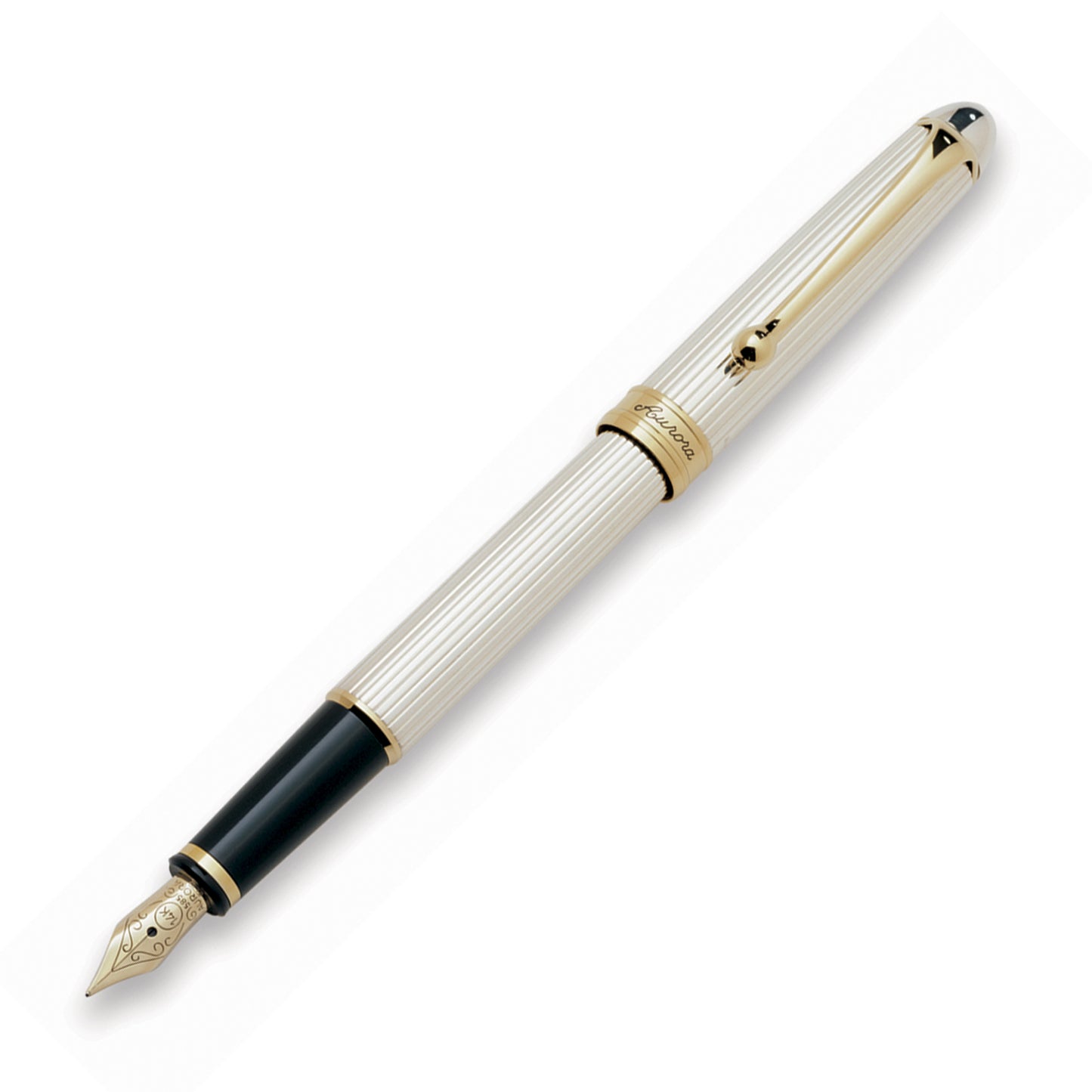 Aurora 88 925 Sterling Silver 14Kt Gold GT Fountain Pen 816