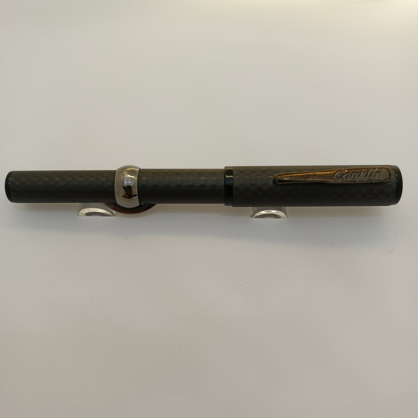 Conklin Crescent Matte Mark Twain Carbon Stealth Fountain Pen