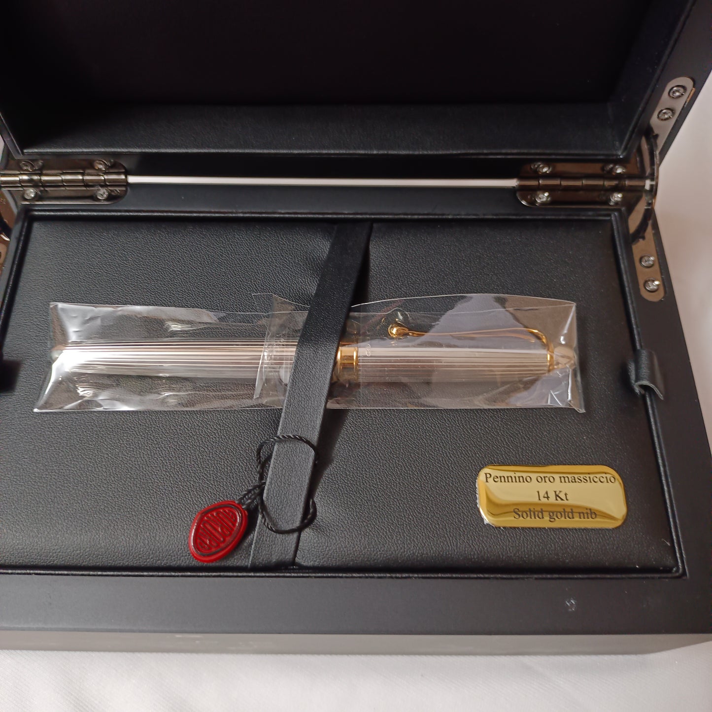 Aurora 88 925 Sterling Silver 14Kt Gold GT Fountain Pen 816