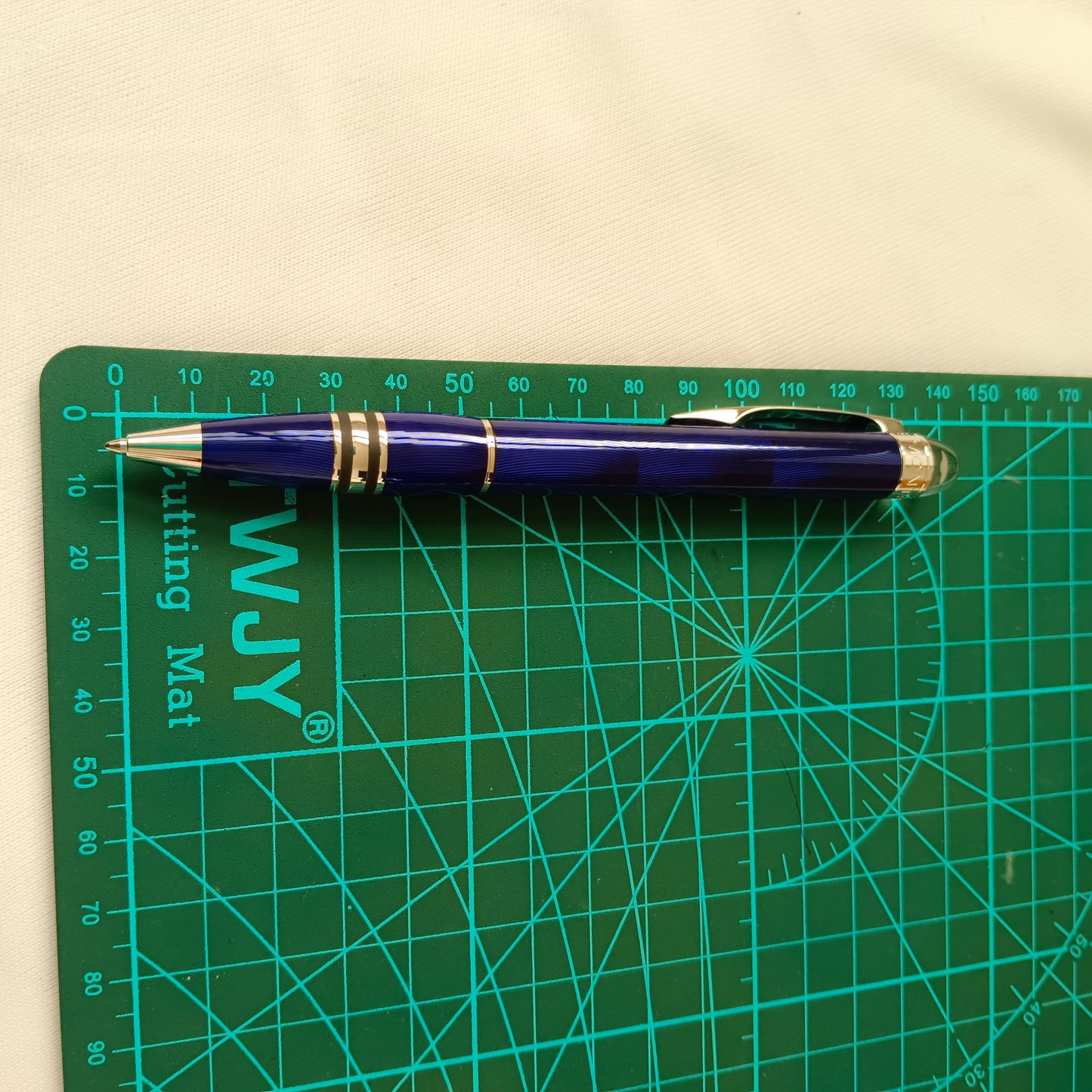 Montblanc Starwalker Cool Blue Ballpoint Pen Platinum Trim