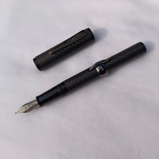 Conklin Crescent Matte Mark Twain Carbon Stealth Fountain Pen