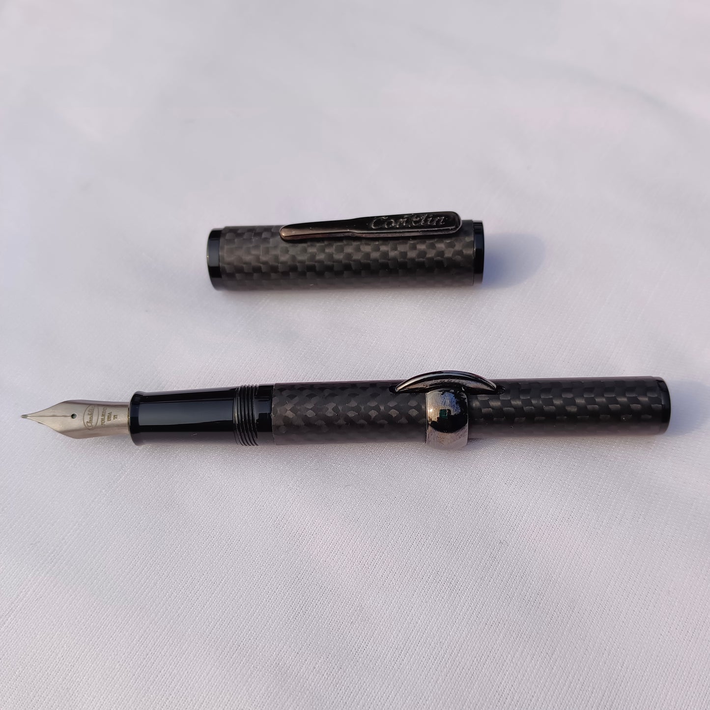 Conklin Crescent Matte Mark Twain Carbon Stealth Fountain Pen