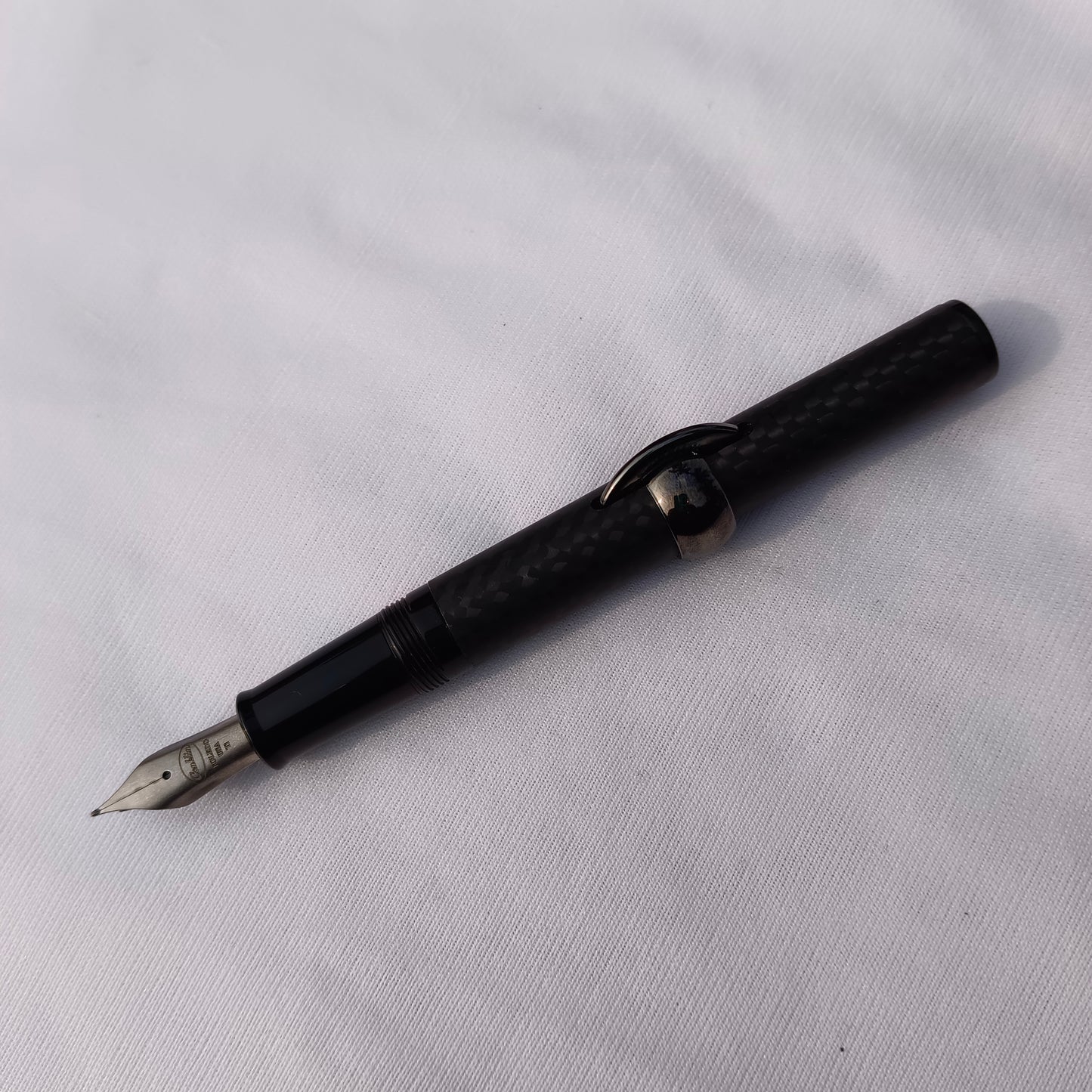 Conklin Crescent Matte Mark Twain Carbon Stealth Fountain Pen