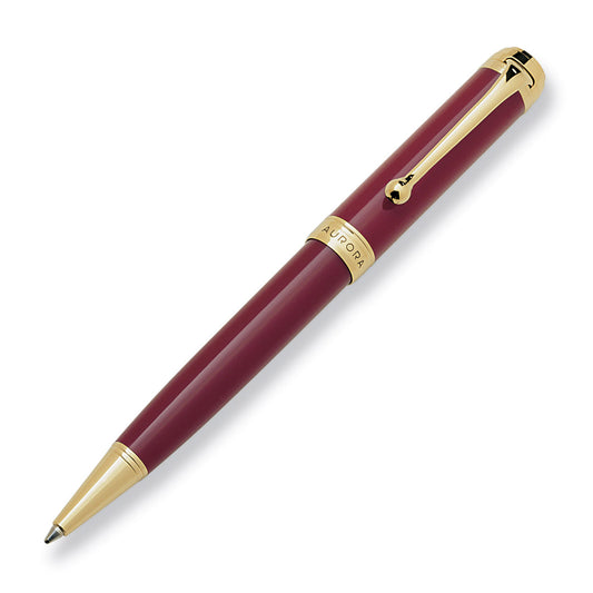 Aurora Talentum Burgundy Ballpoint Pen with Gold Trim