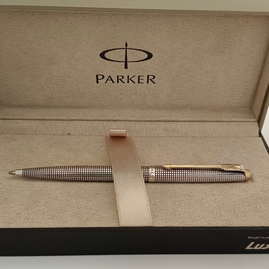 Parker 75 Cisele Sterling Silver Ballpoint Pen Made in USA