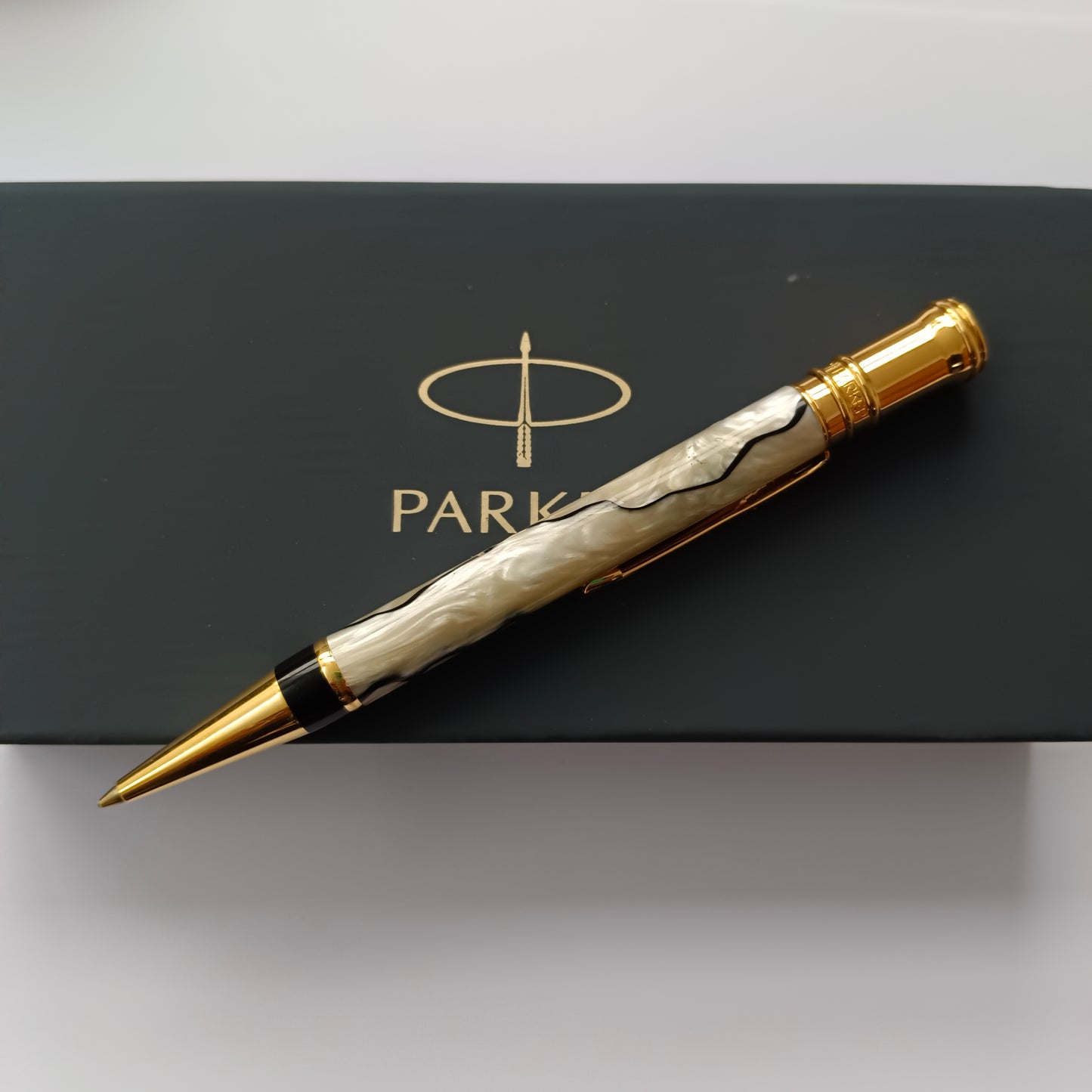 Parker Duofold Centennial Ball Pen- Pearl & Black