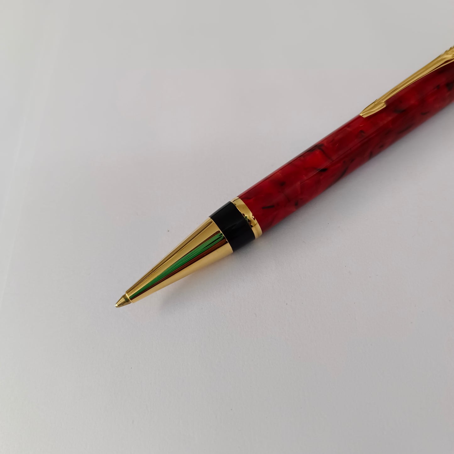 Parker Duofold Centennial Ball Pen- Jasper Red Marble
