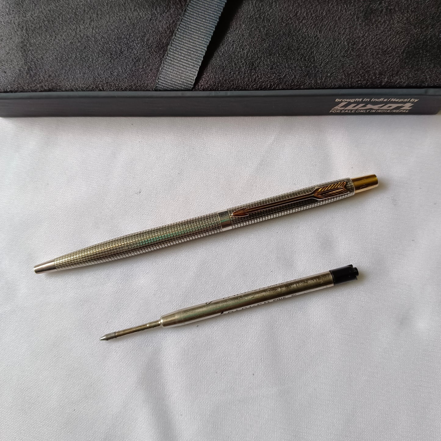 Parker Sterling Cap & Barrel Ball Pen Push Mechanism Made in USA