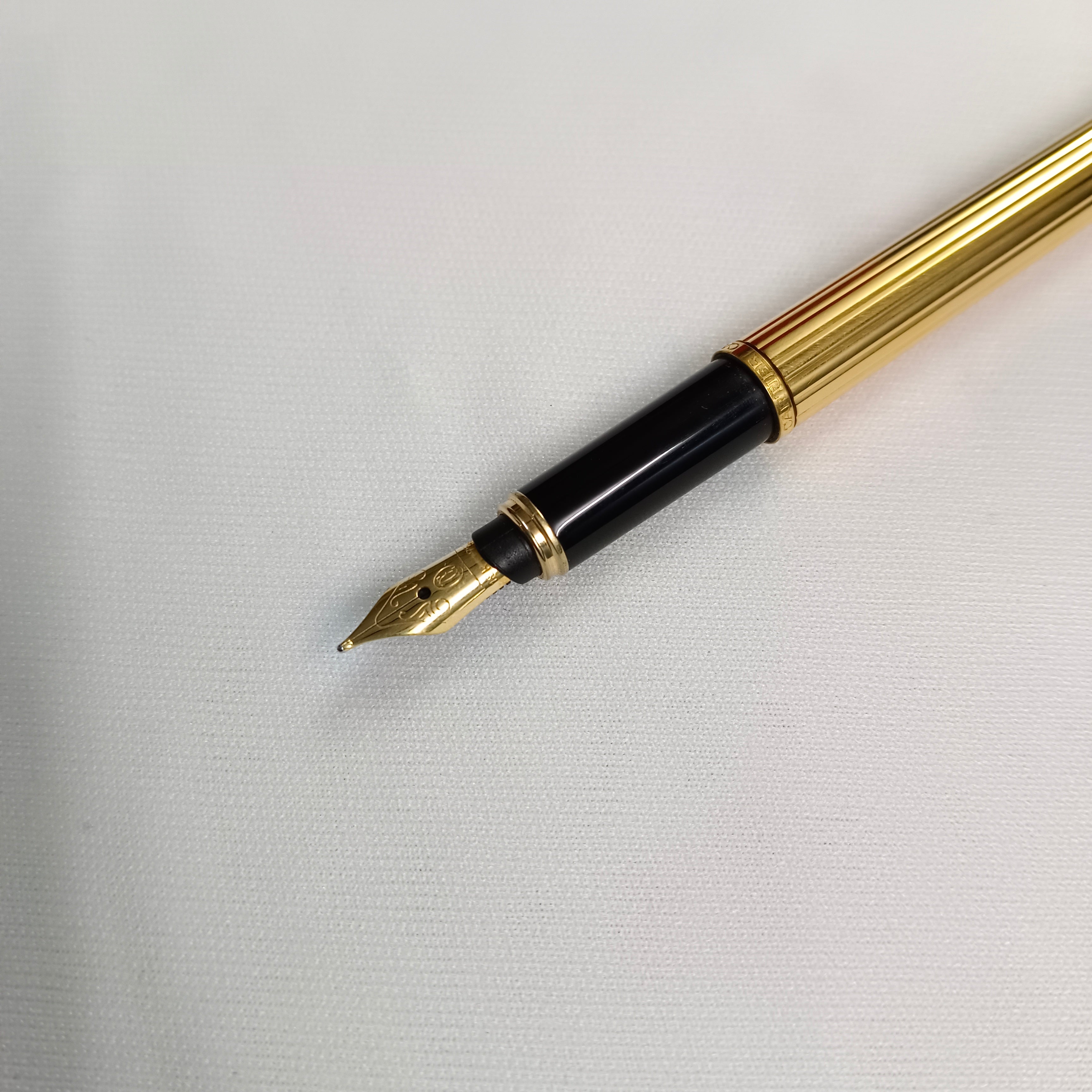 Must de Cartier Trinity Gold Plated Fountain Pen Vintage Pen Store