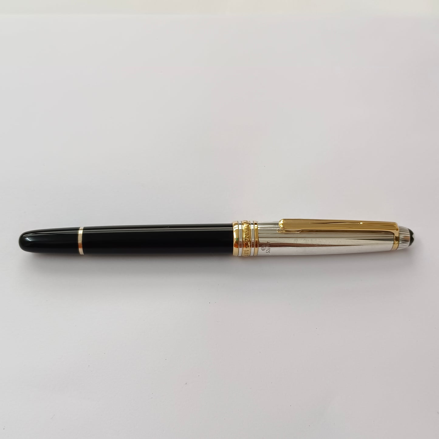 Montblanc Meisterstuck Solitaire Sterling Silver Cap 144 Fountain Pen