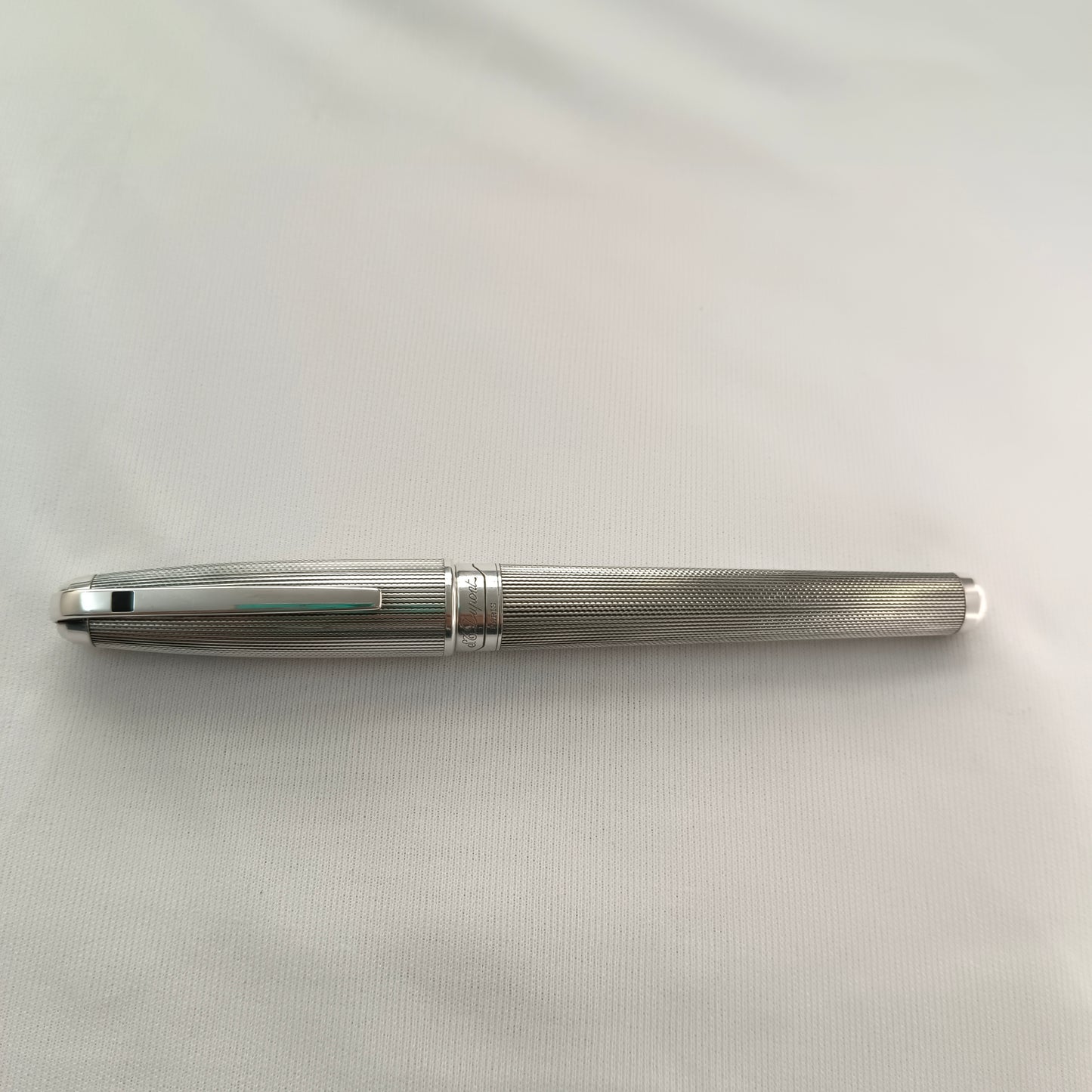 S.T. Dupont Orpheo Olympio 480101 Silver Plated Fountain Pen