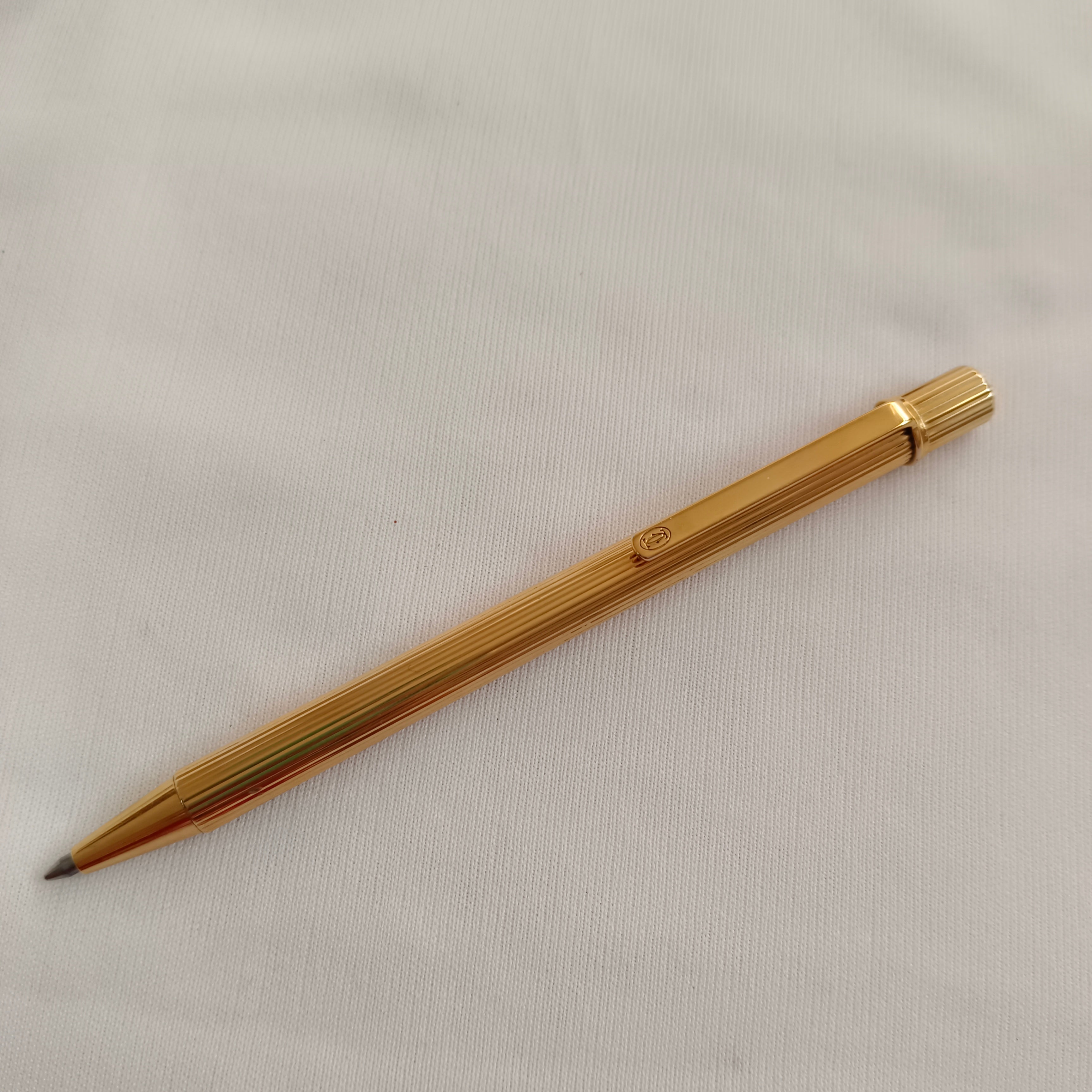 Cartier Stylo Billie Must de Gold plated Ballpoint pen Vintage