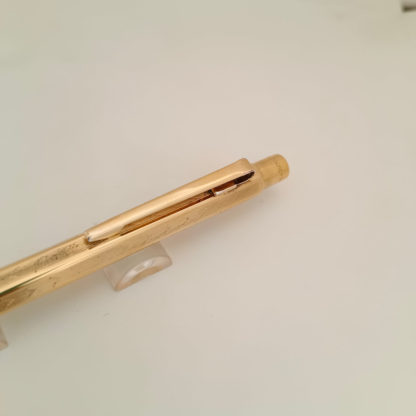 Caran D'Ache Ecridor Chevron Gilded Gold Plated Ballpoint Pen
