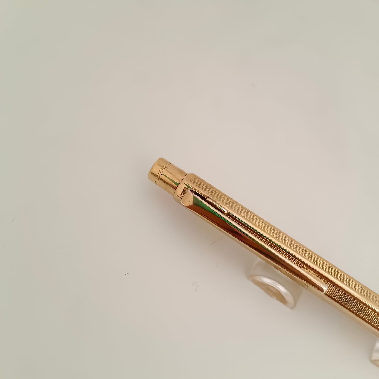 Caran D'Ache Ecridor Chevron Gilded Gold Plated Ballpoint Pen