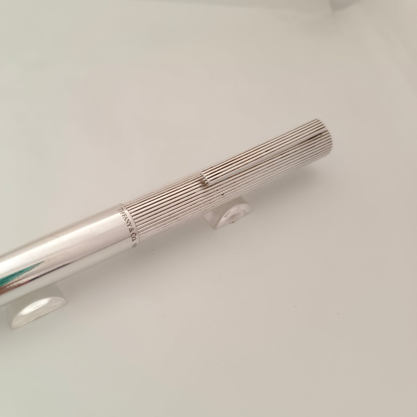 Vintage Tiffany & Co Ballpoint Pen Sterling Silver, Pins Stripe Design Made in Germany