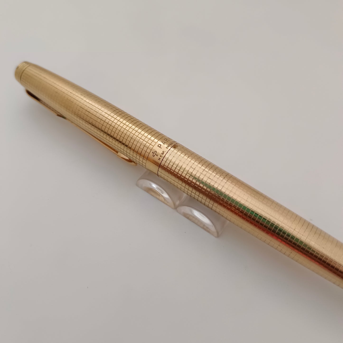 Vintage Parker 75 Gold Plated Insignia 14kt Gold Nib Fountain Pen