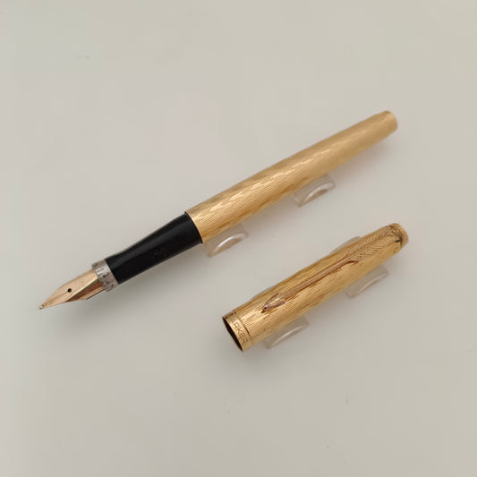 Vintage Parker 75 Flamne Gold Plated Fountain Pen